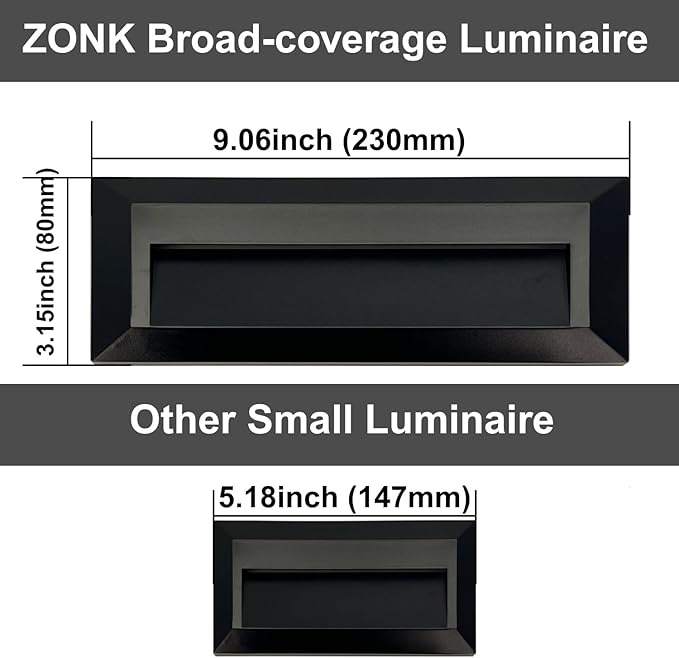 ZONK LED Step Lights 110-240V OutdoorIndoor Stair Lights, Waterproof IP65 2W - Image 2