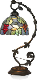 Stained Glass Lamp, Vintage Table Lamp, Living Room, Study（Grape） by TFNALNB