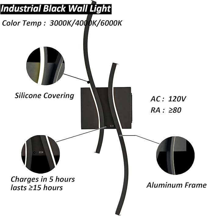 Battery Operated Wall Sconce - Image 5