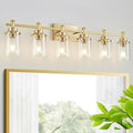 Brushed Brass Vanity Light, 6-Light Fixtures by AIXIALIN