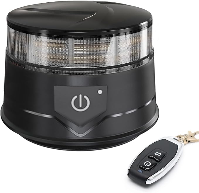 Agrieyes Amber Beacon Light 4.2Inch, Flashing Safety Warning Lights by Agrieyes