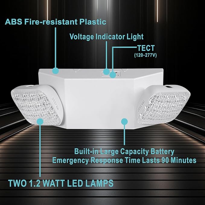 AKT LIGHTING Commercial Emergency Light, UL Certified - Image 4