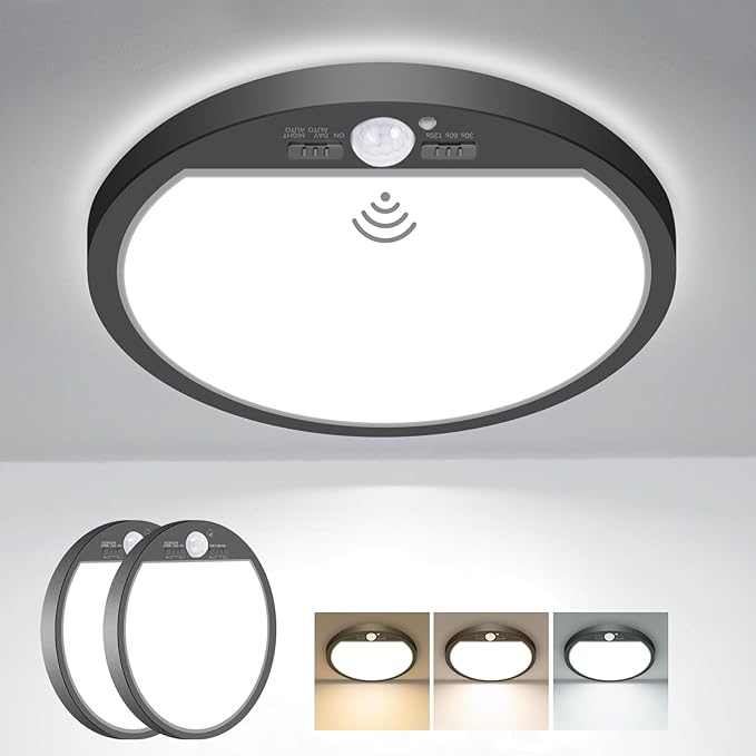 slochi 2Pack Motion Sensor Light Indoor Wired, 8.7 Inch 3000K/4000K/6500K by CeilingLights
