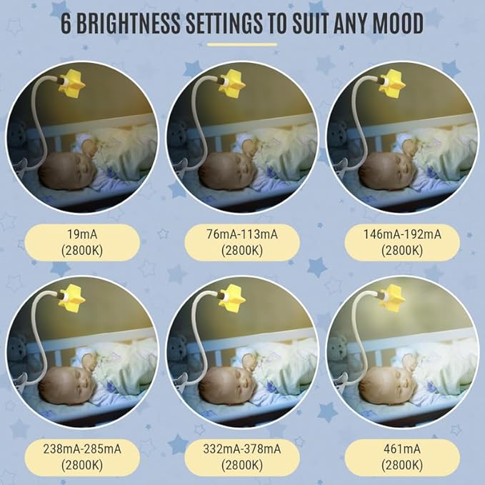 LED Clip On Star Light, Warm & Dimmable Desk Light, Reading Night lamp Newborn - Image 4