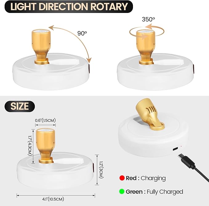 Rechargeable Spotlight, Battery Operated Picture Lights - Image 6