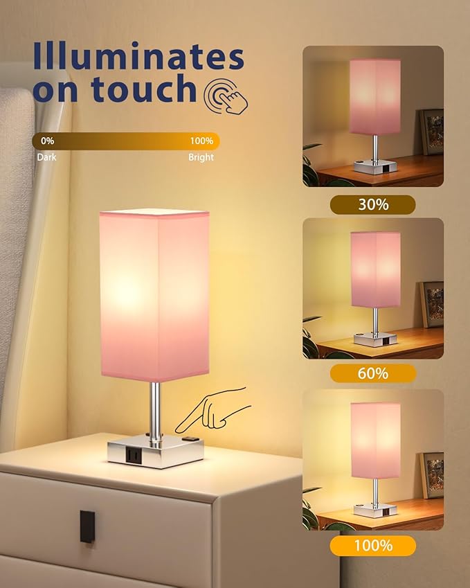 Touch Bedside Table Lamp for Nightstand - Image 5