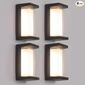 4 Pack 24W Outdoor Wall Lights Exterior/Interior LED 3-Color Adjustable 2100LM by MilleLucciole