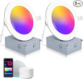 2 Pack Smart Recessed Lighting 4 Inch, Ultra-Thin LED Recessed Lighting 9W by POWERASIA