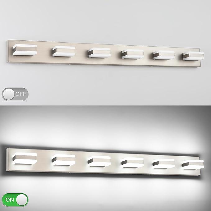 SOLFART Bathroom Vanity Lights, Brushed Nickel Light Fixtures - Image 3