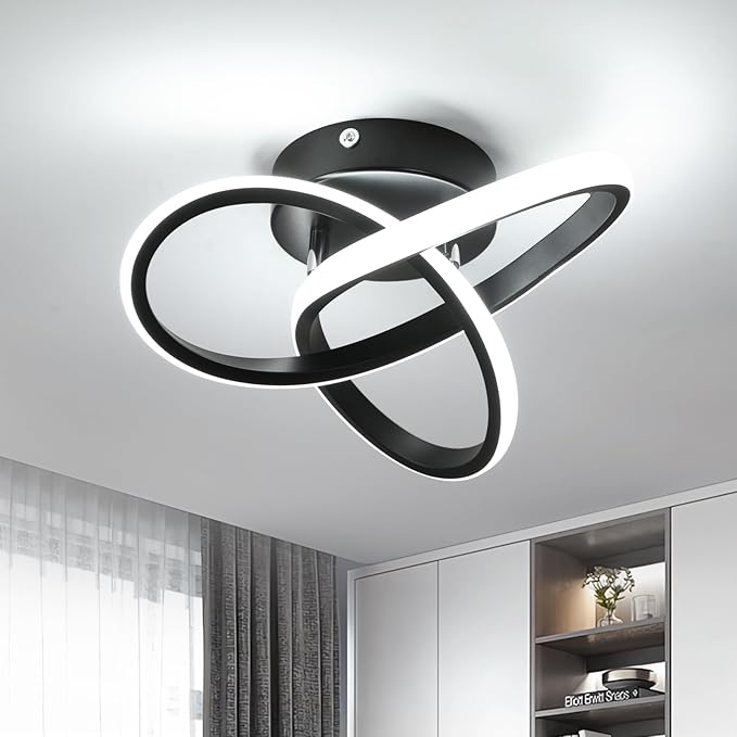 Modern LED Ceiling Light 19W Spiral Design 3000K/4500K/6500K 3 Color Modes by DAXGD