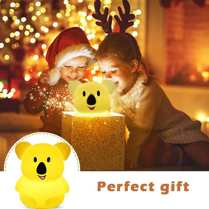 WHA&DARREN Koala Night Light for Kids, Silicone Bedside Lamp, Baby Nursery Light - Image 6
