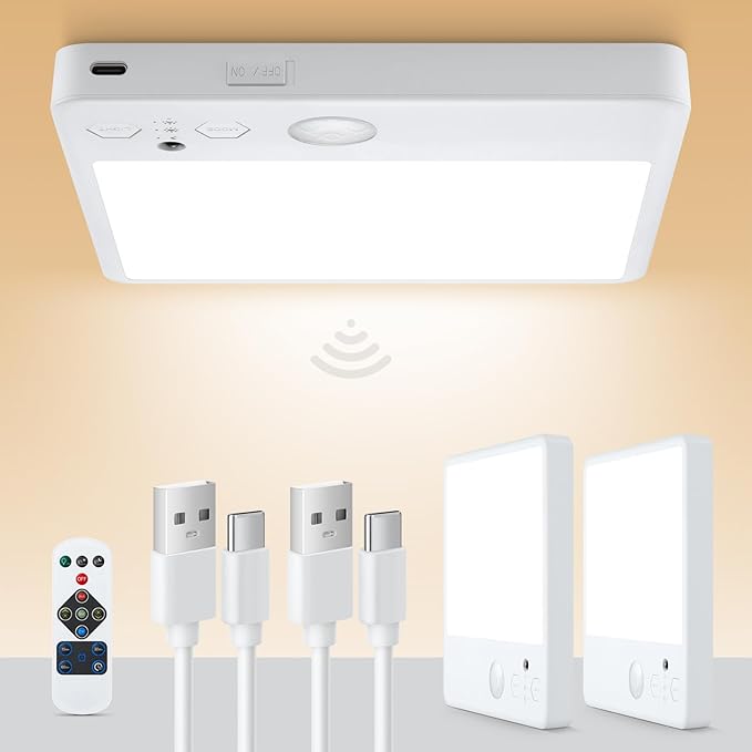 Motion Sensor Ceiling Light, 7000mAh Rechargeable Closet Light by Karjoefar