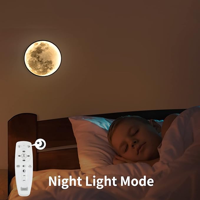 QIYIMEILUX Dimmable Moon Wall Sconce Plug in Modern LED Wall Light - Image 5