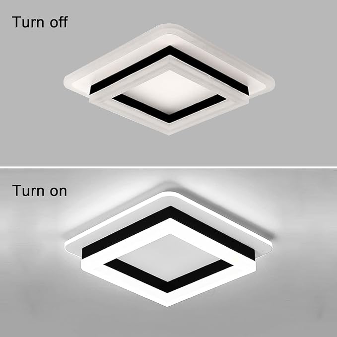 Motion Sensor LED Ceiling Light Indoor, 24W Black Mount Motion Activated - Image 7