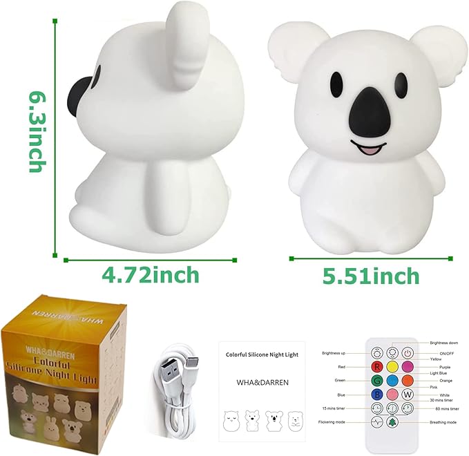 WHA&DARREN Large Koala Night Light - Image 7