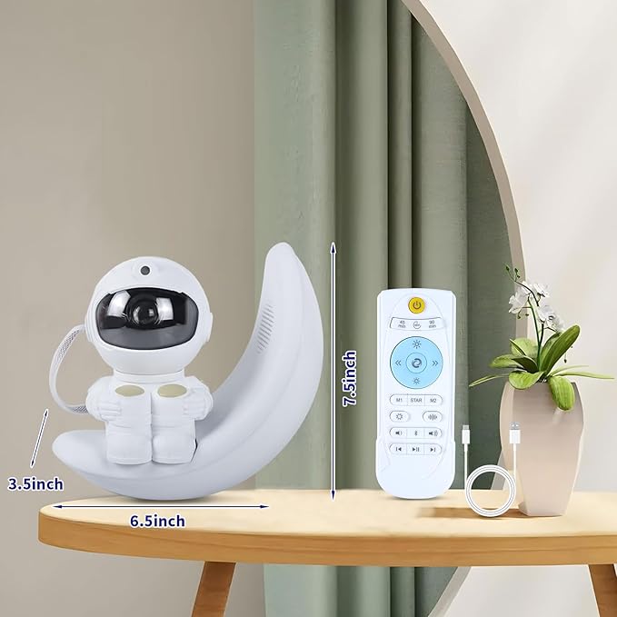 Astronaut Star Projector Galaxy Light, Built-in Speaker 360° Space Man Buddy - Image 6