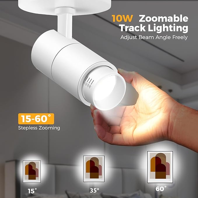 VANoopee 3-Color Zoomable Ceiling Spot Lights Indoor Flush Mount Adjustable LED - Image 2