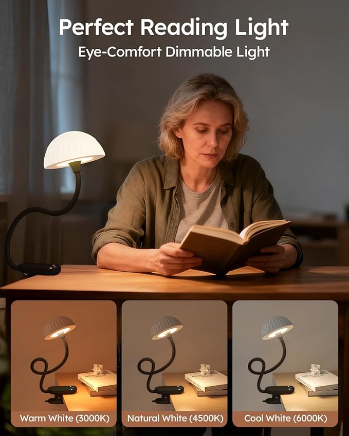 Cordless Clip On Lamp, Touch Control Desk Lamp - Image 4