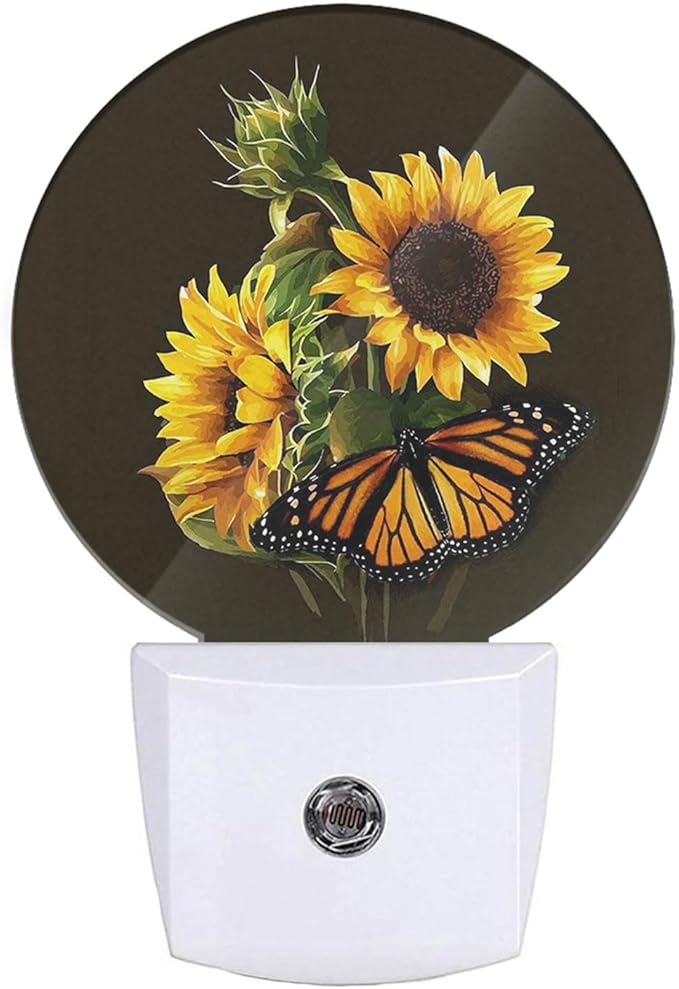 EKOBLA Night Light Sunflower and Butterfly Night Lights Plug into Wall by EKOBLA