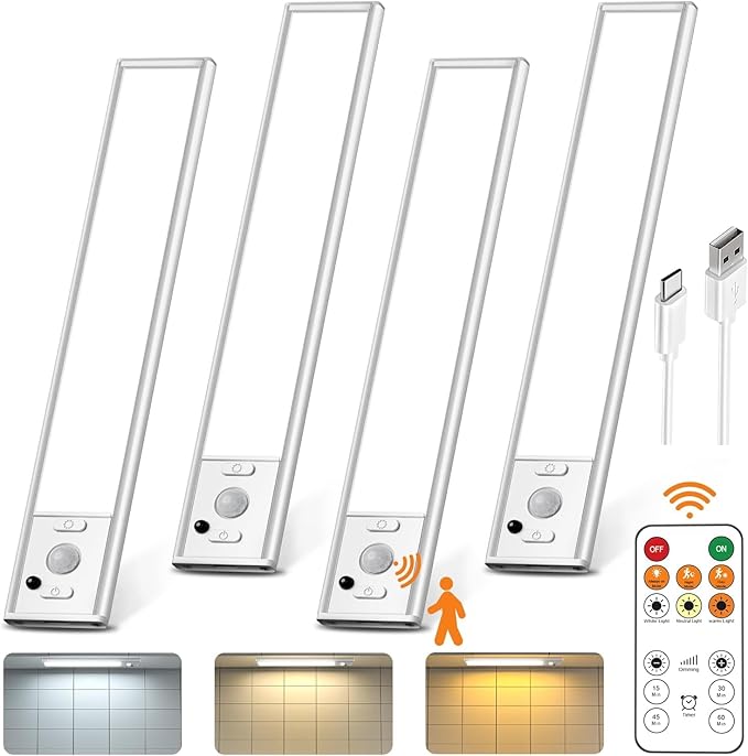 Under Cabinet Lighting with Remote Control, USB Rechargeable 180 Lumen LED - Image 7