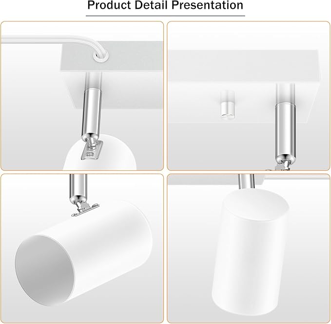 4 Light Track Lighting Kit, Industrial LED Wall Light - Image 5