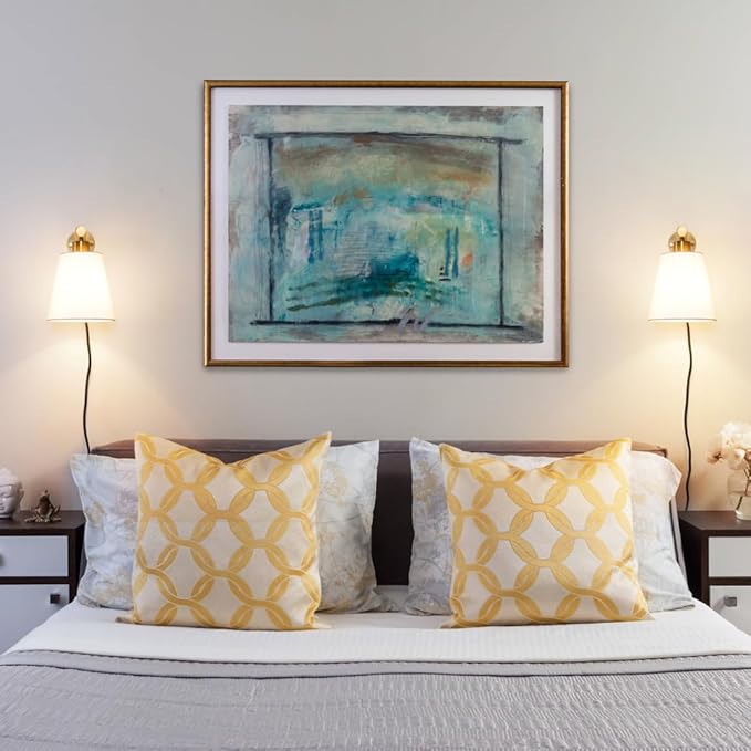 Gold Plug-in Wall Sconces Set of 2, Bedside Lamps - Image 6