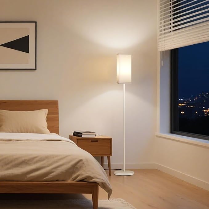 64.6" Floor Lamp, Pole with Foot Switch, Modern Standing Lamp Lampshade - Image 6