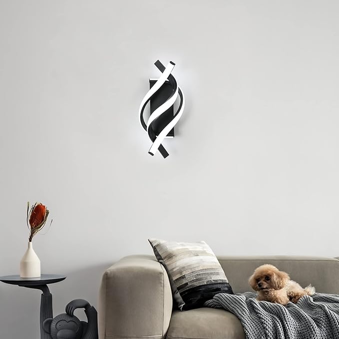 DELIPOP Wall Sconces, Spiral Modern LED Wall Sconce Lighting, 21W 6500K Cool - Image 8