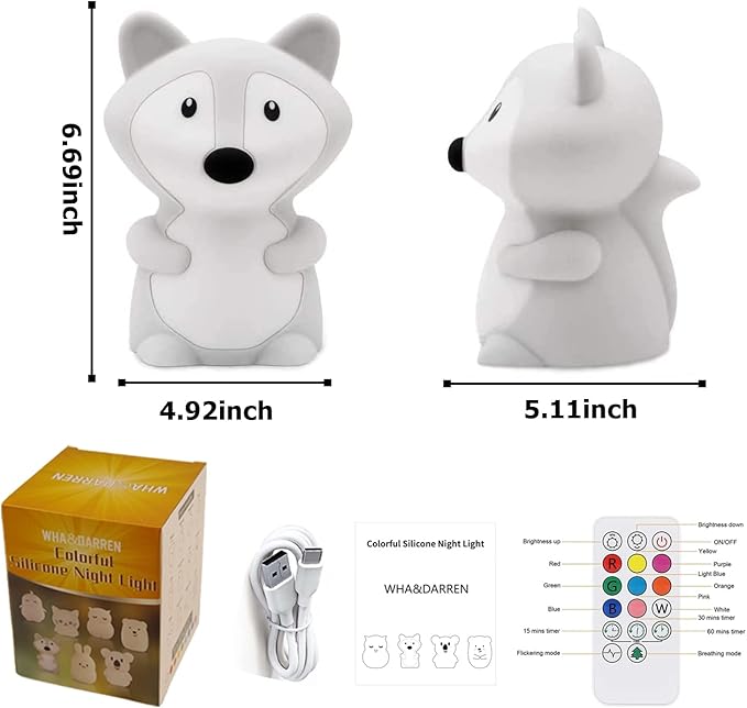 WHA&DARREN Large Fox Night Light - Image 8