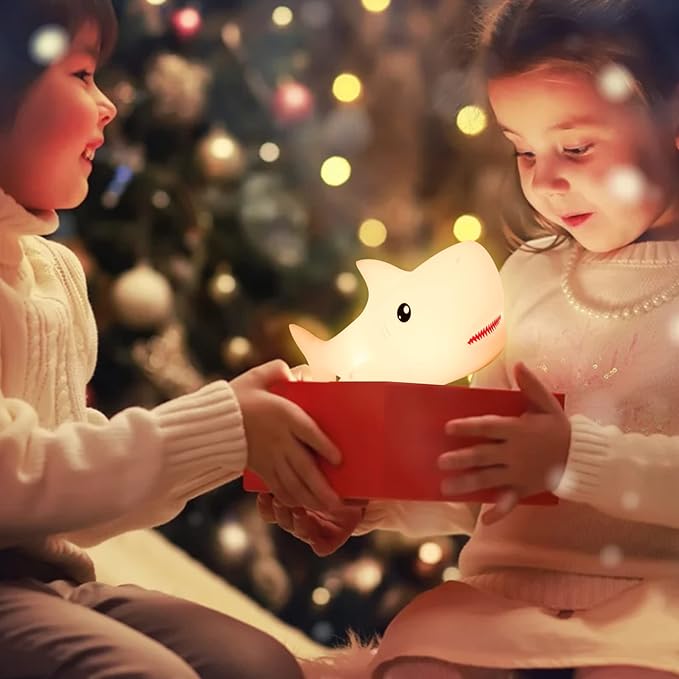 ZKLiLi Shark Night Light for Kid, Rechargeable Cute Squishy Lamp for Boys Girls - Image 5