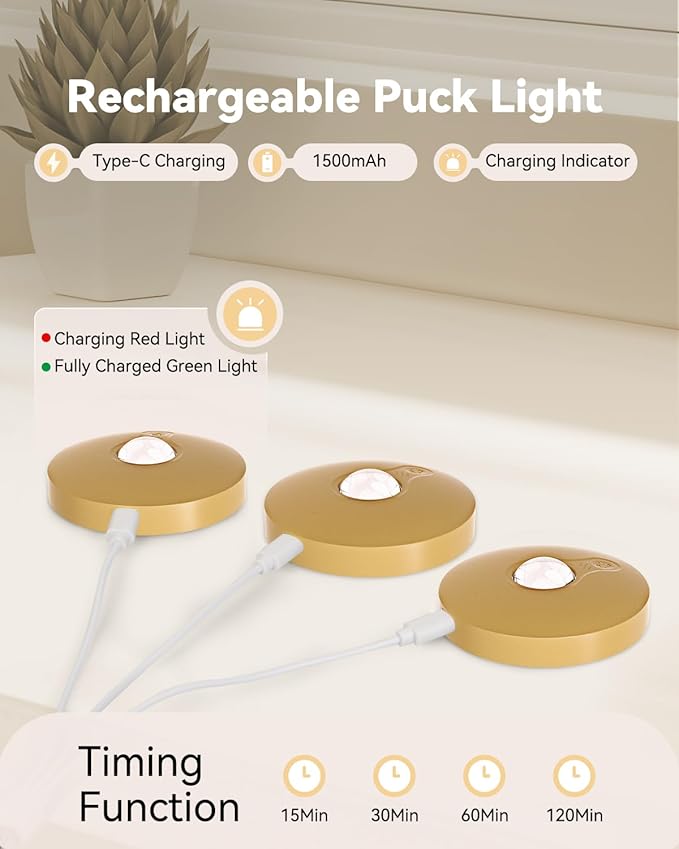 Rechargeable RGB Puck Lights - Image 4