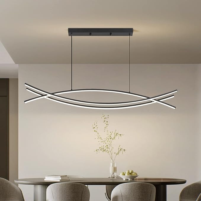 Pendant Light, Linear Pendant Light LED Dimmable Hanging Light Fixture - Image 6