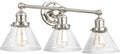 Design House Augustin Vanity Light, Seeded Glass Warm Glow, Up/Down Glow by DesignHouse