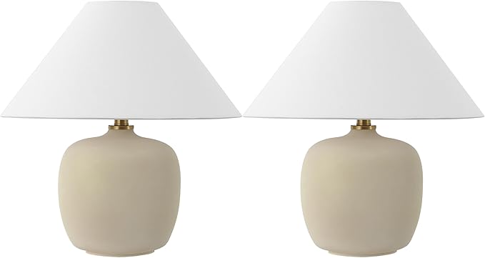 JONATHAN Y JYL5600B-SET2 Delphi 18.25" Minimalist Scandinavian Resin/Iron LED - Image 8