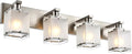 4-Lights Bathroom Light Fixtures Over Mirror, Brushed Nickel Vanity Wall by WINSHENLighting