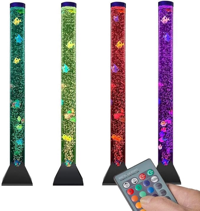 EDIER 3.9 FT Fish Bubble Tube, Sensory Bubble Lamp, Fish Lamp by Edier