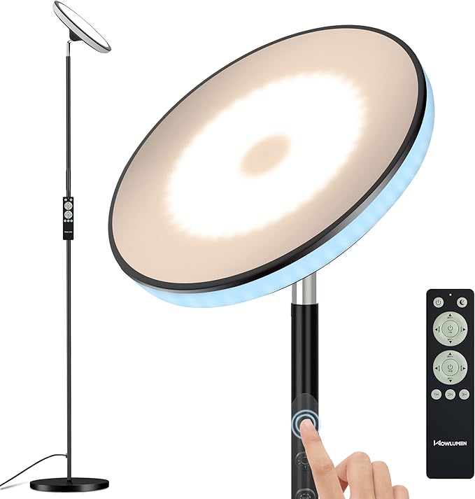UFO Floor Lamp 71in, Upgraded 42W 3700LM LED Torchiere Floor Lamps - Image 8