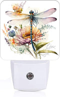 Watercolor Dragonfly Night Light, Plug Into Wall Decor by Unknown