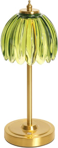 Tulip Table Lamp with 5000mAh Battery & Touch Control, Small Cordless Table by Shenmoyl