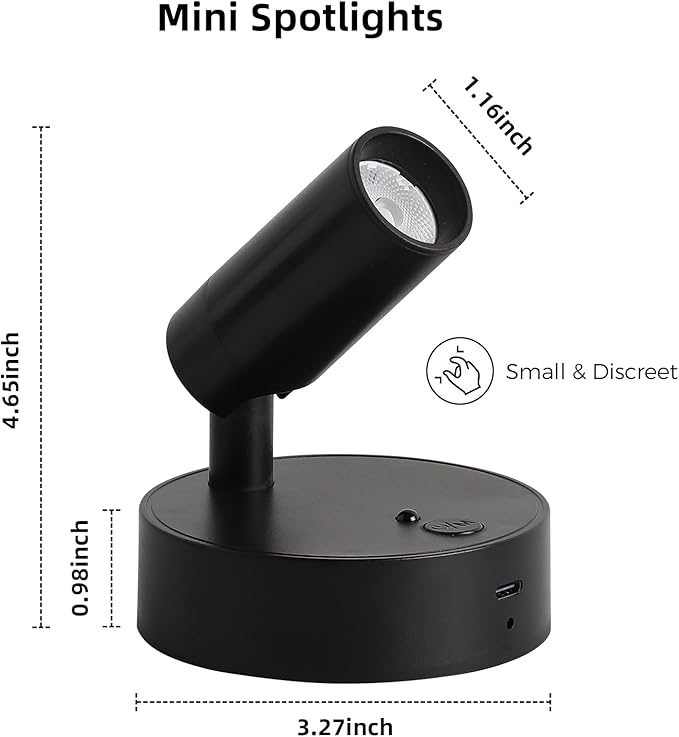 Wireless Rechargeable Spotlight spot lightsindoor, Battery Powered Lights - Image 7
