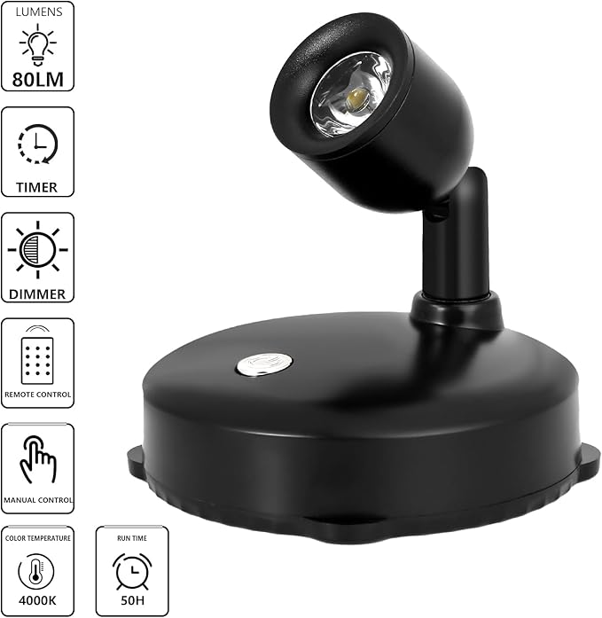 Cordless Spotlight Battery Operated, LED Plant Light, Dimmable Accent Light - Image 5