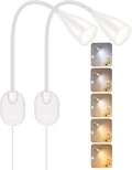 2 Pack LED Wall Mounted Bedside Reading Light, 3 Color Modes, 10 Brightness by Uchoiceme