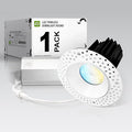 ASD Trimless 3 Inch LED Recessed Light, 15W 120V Triac Round Commercial by ASDLightingCorporation