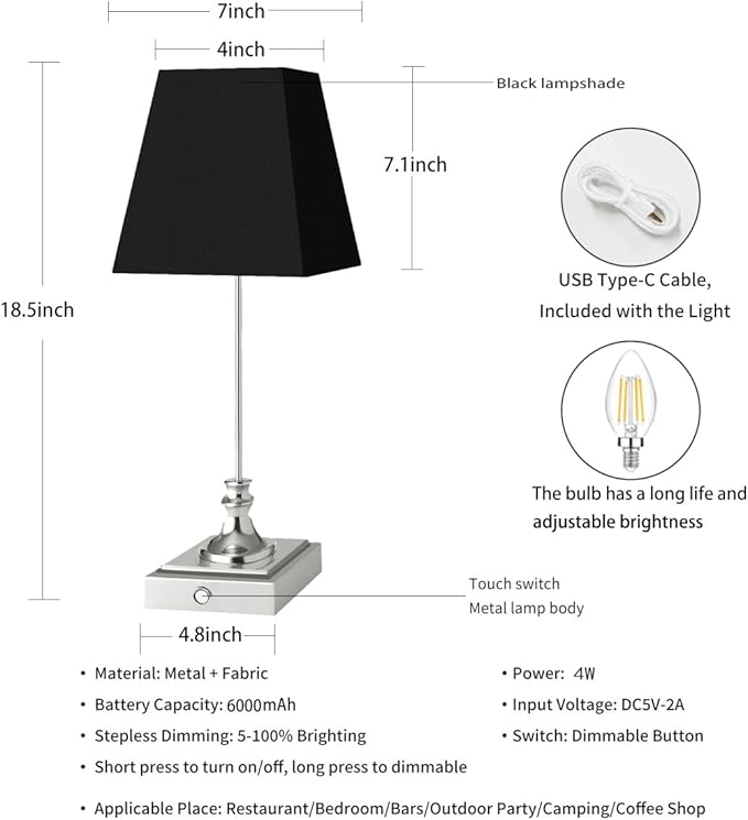 Rechargeable LED Table Lamps - Image 2