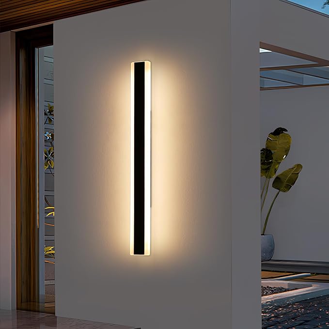 Outside Modern Wall Light, 47inch Outdoor LED Wall Lights, Minimalist Long by Daoseolo