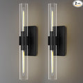 Modern Wall Sconces, 22.8in Black, 2-Light Indoor Wall Mounted Sconces by ZHTIECHUI