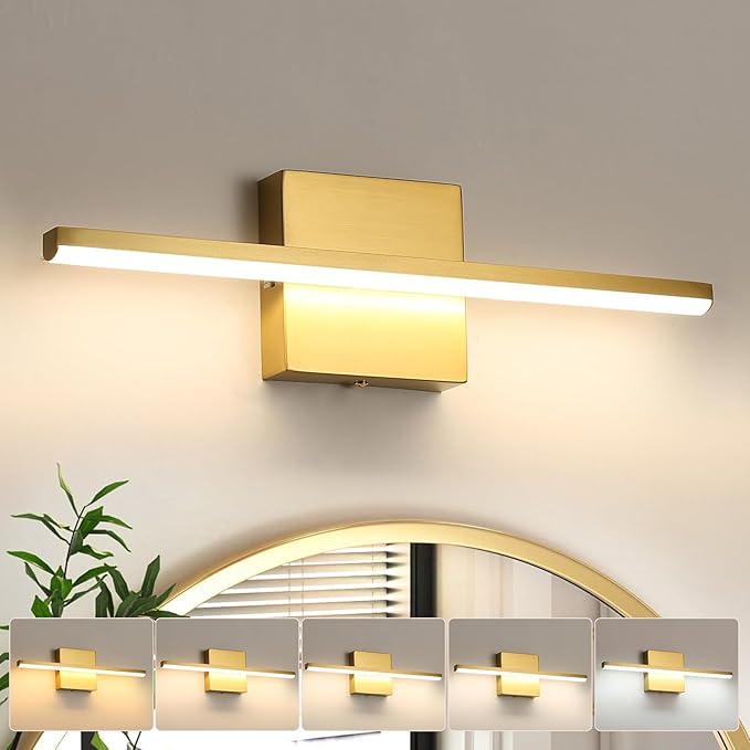 Brushed Gold Vanity Light 16 Inch Modern Bathroom Light Fixtures 14W Wall - Image 6