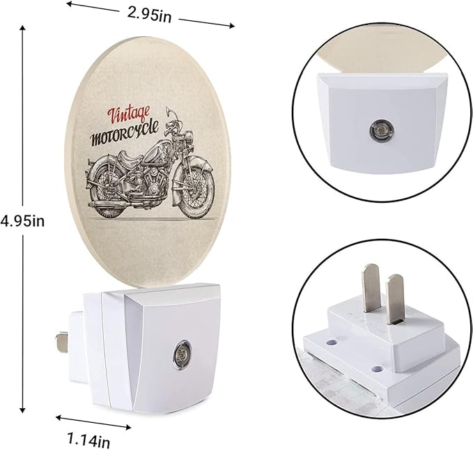 EKOBLA Motor Night Light Vintage Motorcycle Go Outside - Image 7