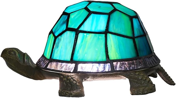 Turtle Night Light Tiffany Style Stained Glass Accent Lamp Kids Gifts Bedside by NUODITOSLAMP