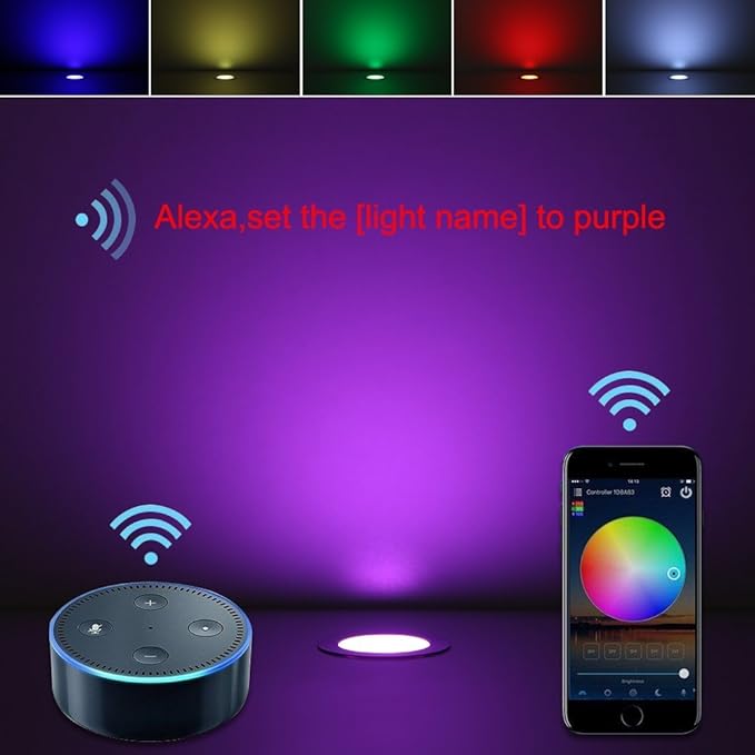 INDARUN RGB Deck Lighting φ1.22 Deck Lights Outdoor Waterproof, 12V Low Voltage - Image 9